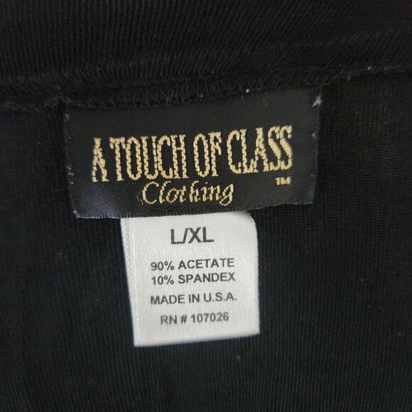 VTG A Touch of Class Clothing Black Top Women's Size L/XL - Picture 3 of 4